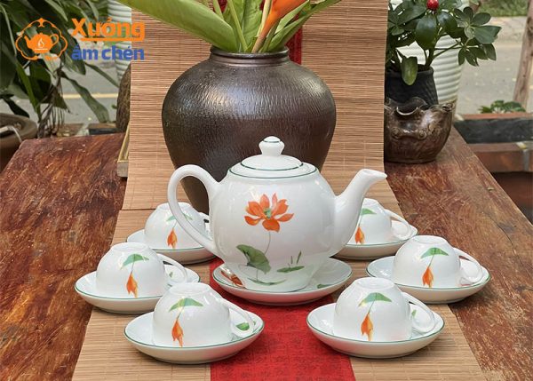 Bộ trà hoa cam dáng Minh Long