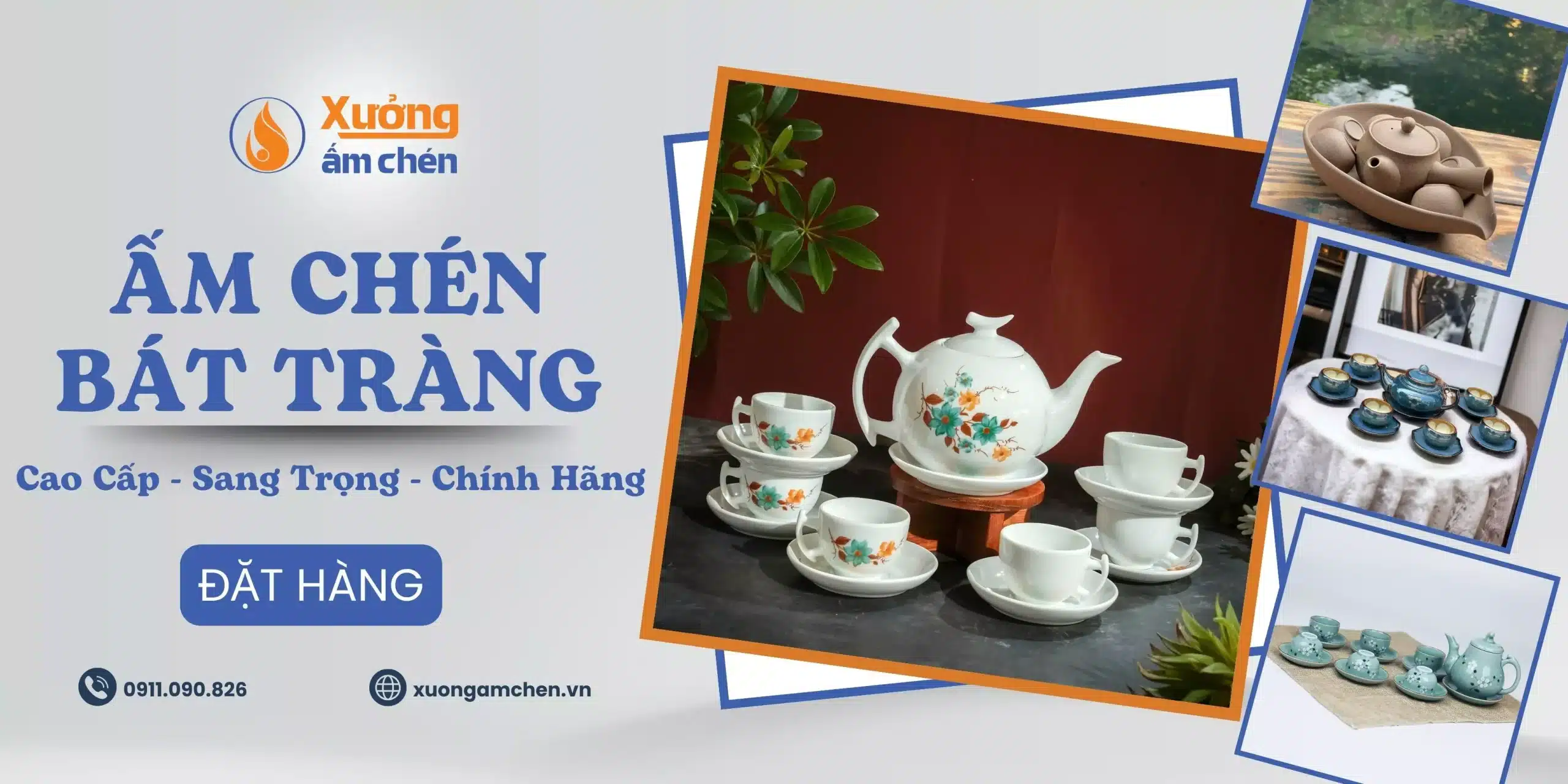 tổng hợp ấm chén Bát Tràng