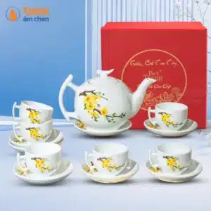 Bộ Ấm Trà Bưởi Cành Hoa Mai