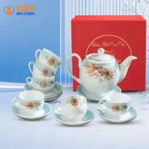 Bộ Trà Minh Long Hoa Cúc Viền Vàng Kim
