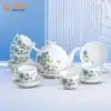 Bộ Trà Trắng Bưởi Cành Hình Lục Hoa