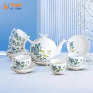 Bộ Trà Trắng Bưởi Cành Hình Lục Hoa