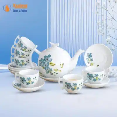Bộ Trà Trắng Bưởi Cành Hình Lục Hoa