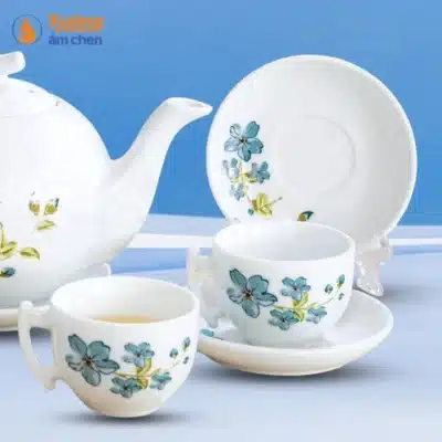 Bộ Trà Trắng Bưởi Cành Hình Lục Hoa