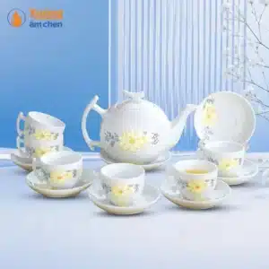 Bộ Ấm Chén Bưởi Cành Hoa Trà