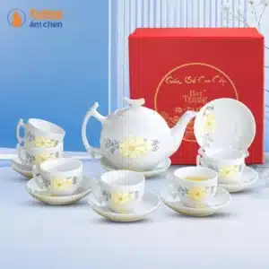 Bộ Ấm Chén Bưởi Cành Hoa Trà