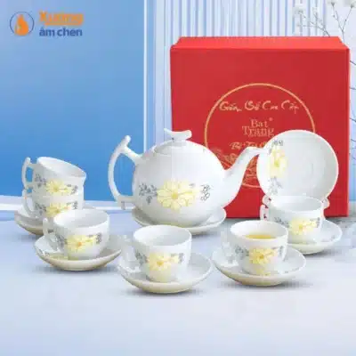 Bộ Ấm Chén Bưởi Cành Hoa Trà