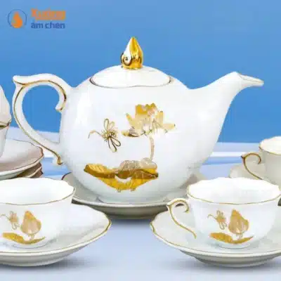 Bộ Trà Bưởi Lửa Liên Hoa Vàng Kim