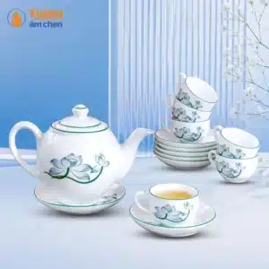 Bộ Ấm Trà Minh Long Bông Sen Xanh