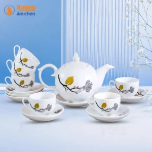 Bộ Trà Bưởi Lửa Hình Mộc Lan Cách Điệu