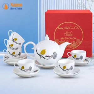 Bộ Trà Bưởi Lửa Hình Mộc Lan Cách Điệu '