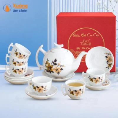 Bộ Ấm Bưởi Cành Hoa Mùa Thu