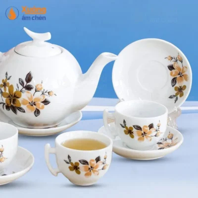 Bộ Ấm Bưởi Cành Hoa Mùa Thu