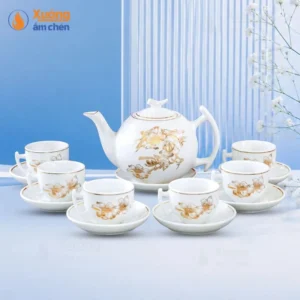 Bộ Ấm Trà Bưởi Cành Hoa Điểu Mùa Xuân