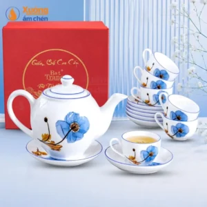 Bộ Ấm Minh Long Hoa Anh Túc Xanh