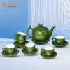 Bộ Trà Bưởi Cành Men Xanh Thuận Buồm Xuôi Gió