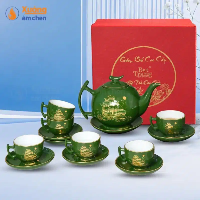 Bộ Trà Bưởi Cành Men Xanh Thuận Buồm Xuôi Gió 3.2 Bộ Trà Bưởi Cành Men Xanh Thuận Buồm Xuôi Gió