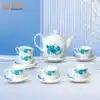Bộ Ấm Trà Minh Long Họa Tiết Sen Xanh