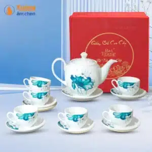 Bộ Ấm Trà Minh Long Họa Tiết Sen Xanh