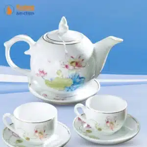 Bộ Ấm Trà Bưởi Lửa Họa Tiết Sen Hồng